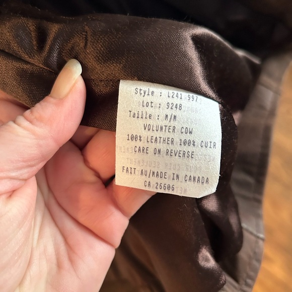 Vintage Selection leather zip up jacket buckles pockets medium - Picture 5 of 6